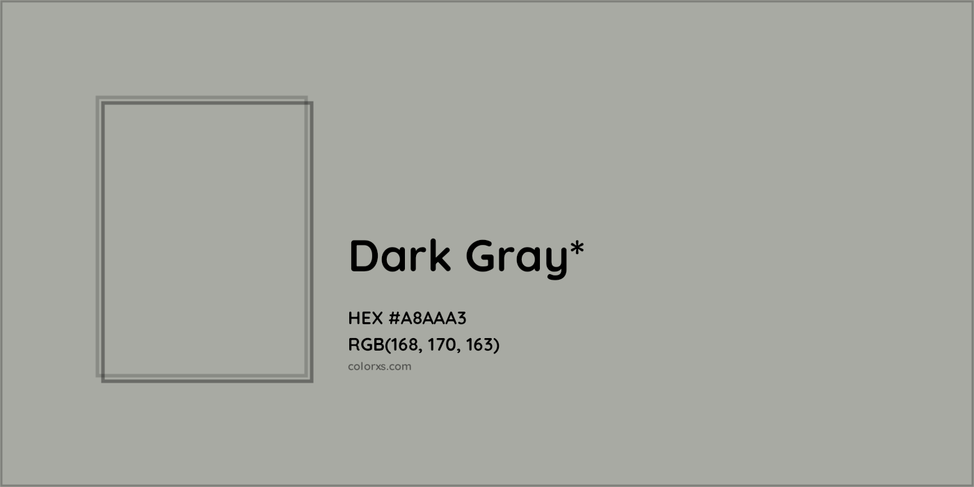 HEX #A8AAA3 Color Name, Color Code, Palettes, Similar Paints, Images