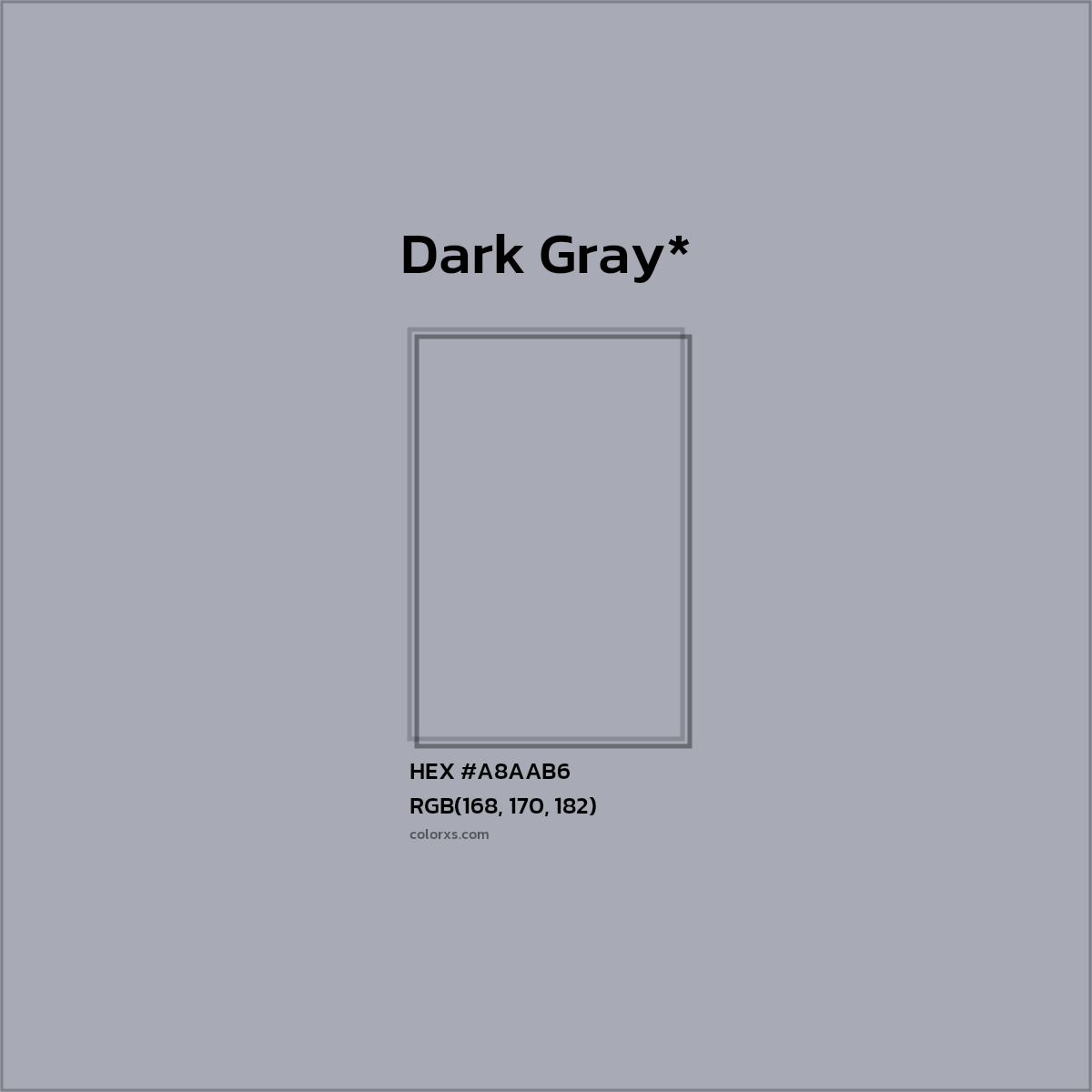HEX #A8AAB6 Color Name, Color Code, Palettes, Similar Paints, Images