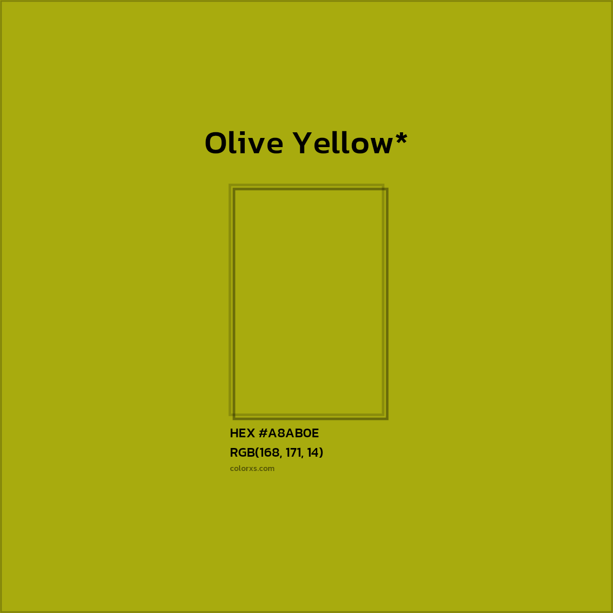 HEX #A8AB0E Color Name, Color Code, Palettes, Similar Paints, Images
