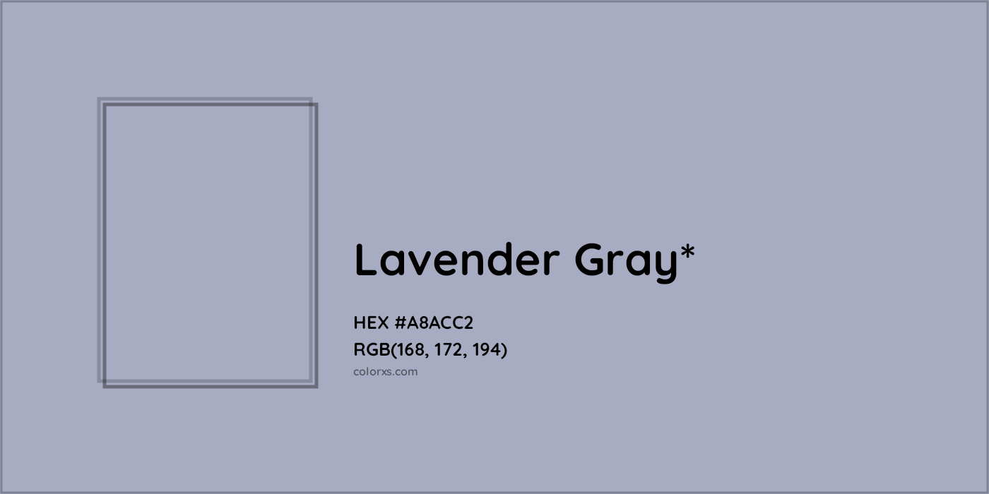 HEX #A8ACC2 Color Name, Color Code, Palettes, Similar Paints, Images