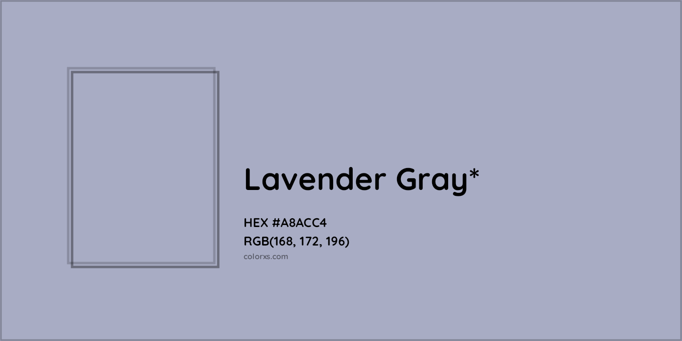 HEX #A8ACC4 Color Name, Color Code, Palettes, Similar Paints, Images