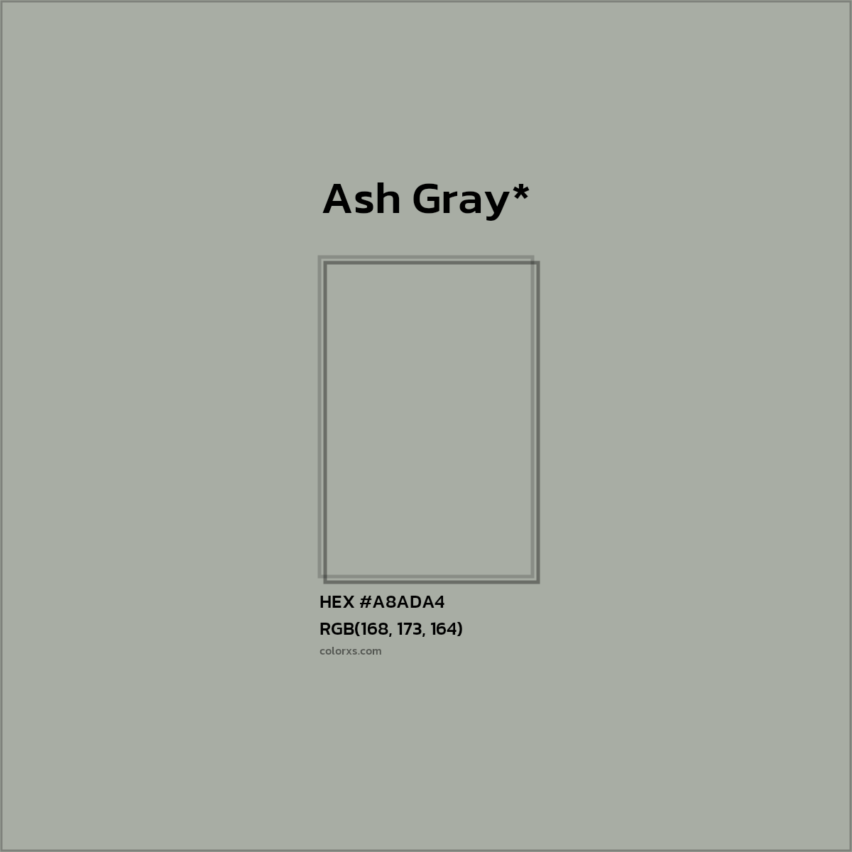 HEX #A8ADA4 Color Name, Color Code, Palettes, Similar Paints, Images