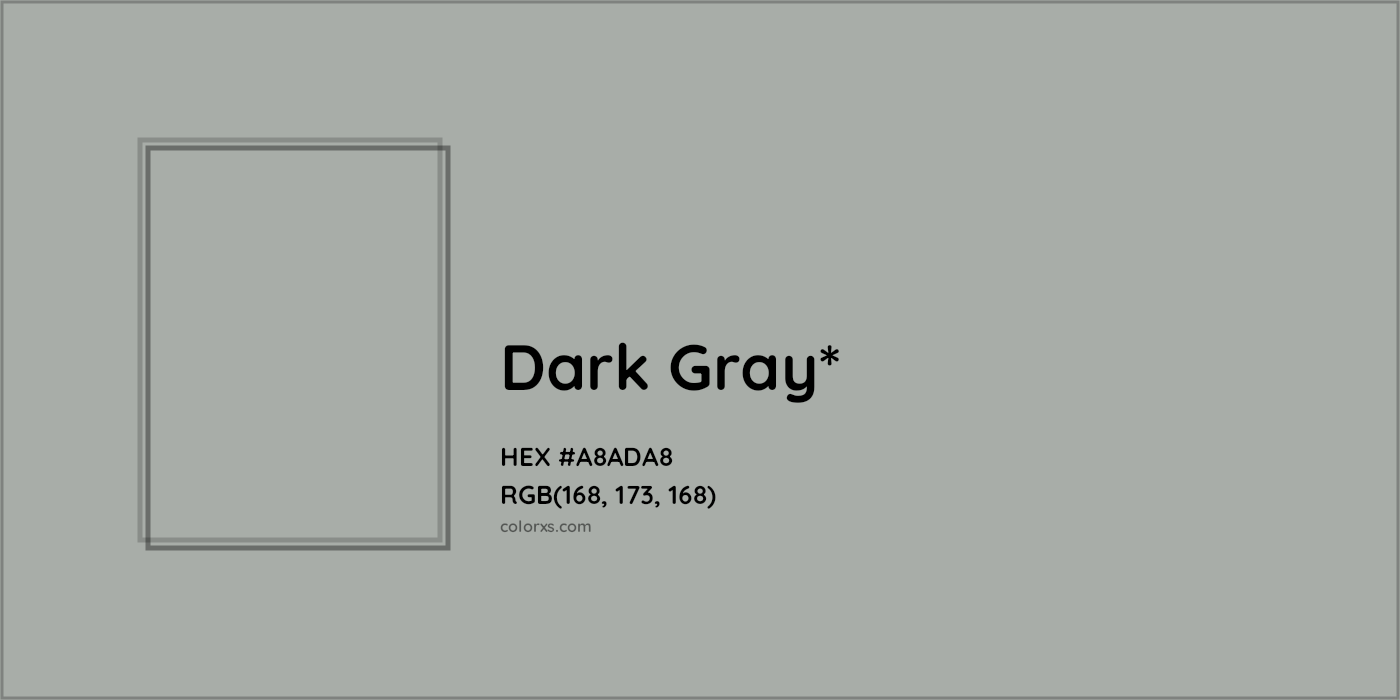 HEX #A8ADA8 Color Name, Color Code, Palettes, Similar Paints, Images