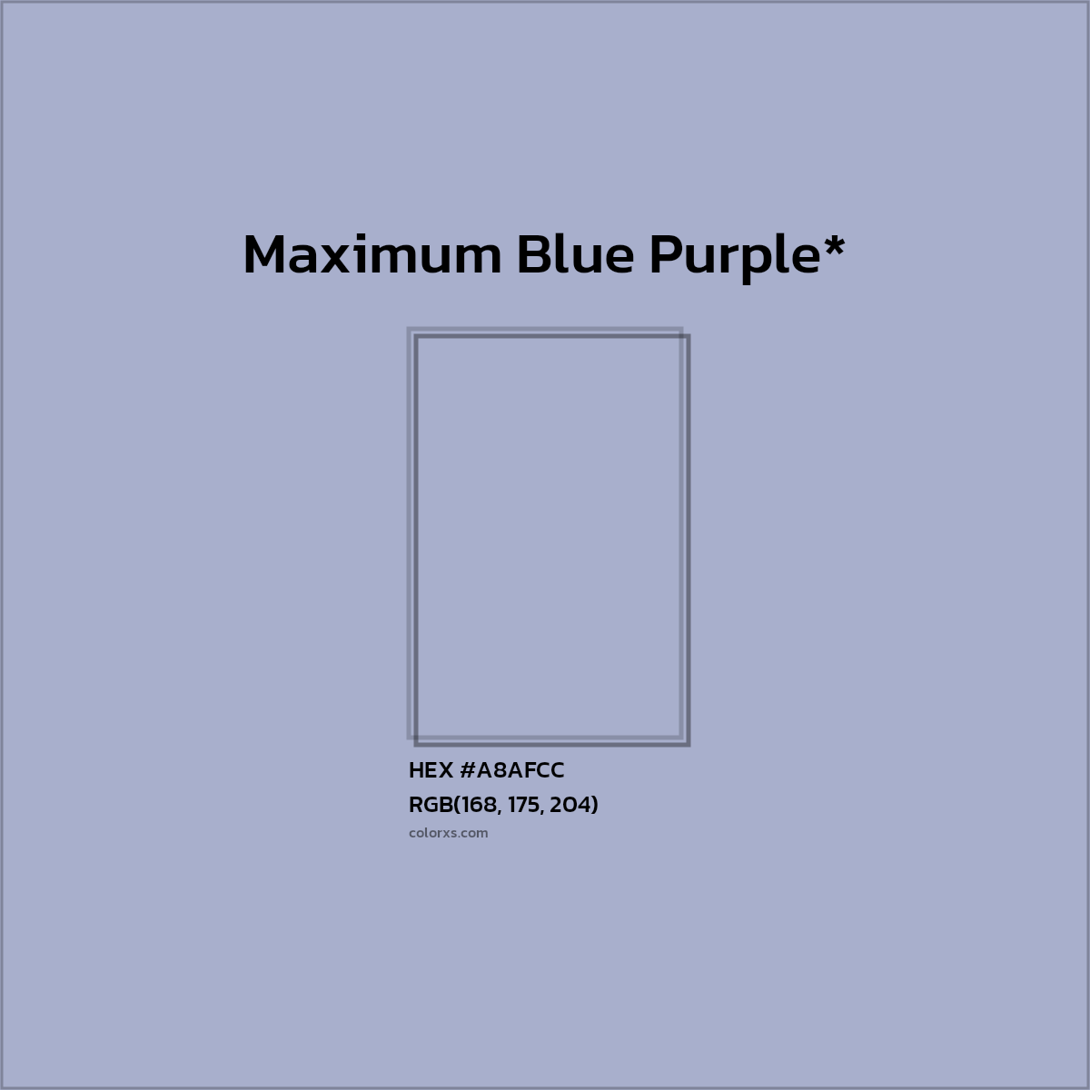 HEX #A8AFCC Color Name, Color Code, Palettes, Similar Paints, Images