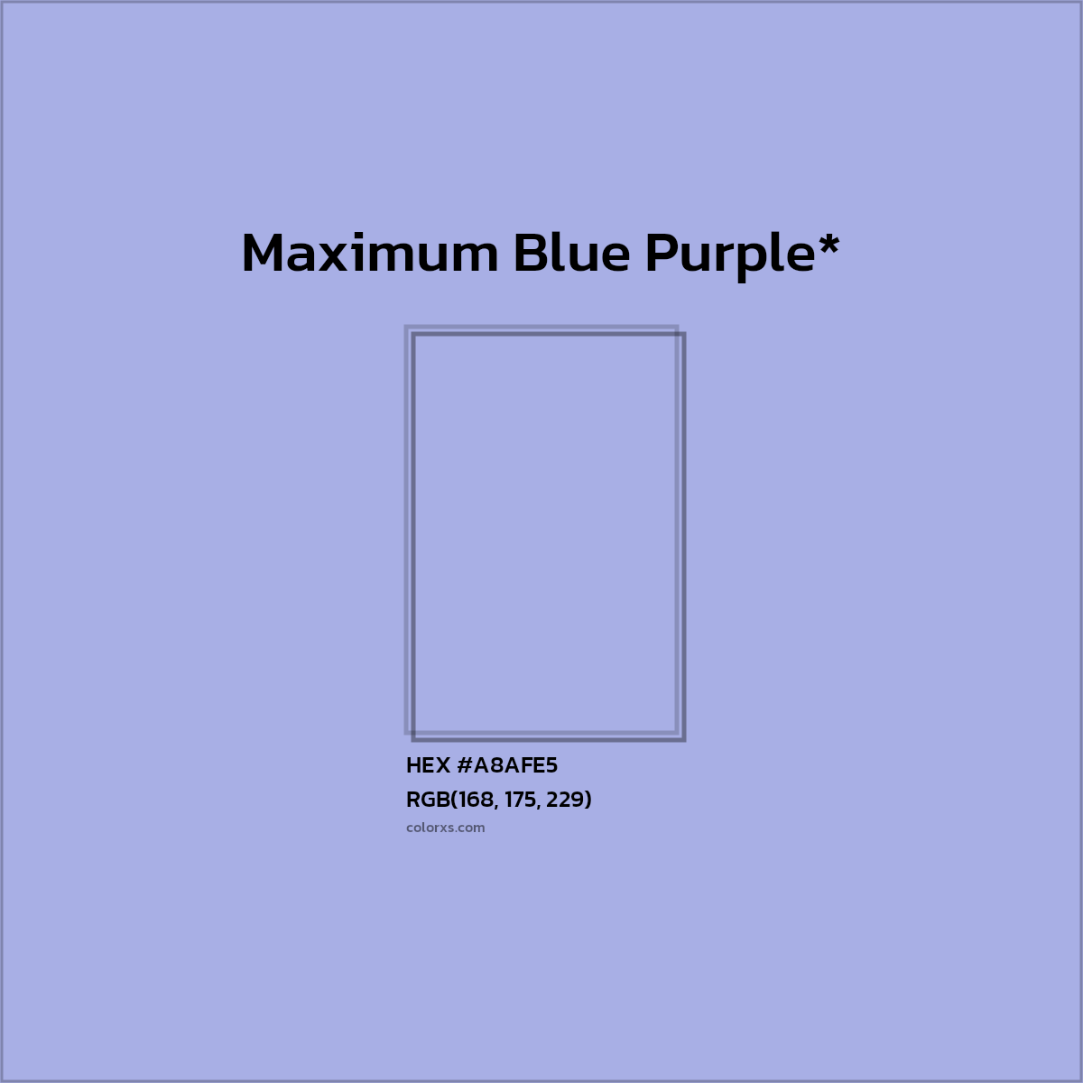 HEX #A8AFE5 Color Name, Color Code, Palettes, Similar Paints, Images