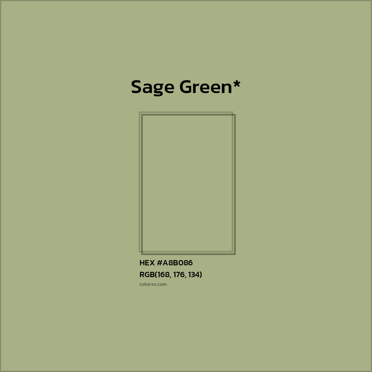 HEX #A8B086 Color Name, Color Code, Palettes, Similar Paints, Images