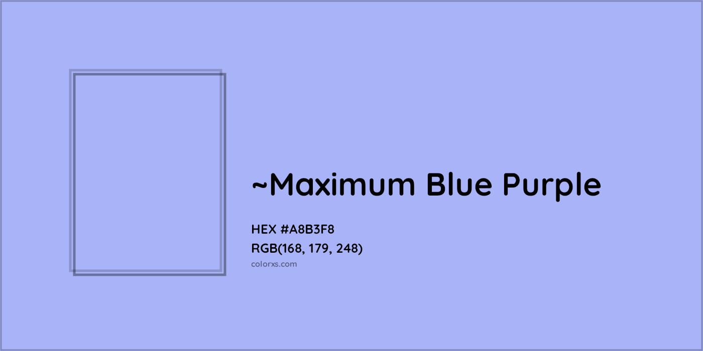 HEX #A8B3F8 Color Name, Color Code, Palettes, Similar Paints, Images