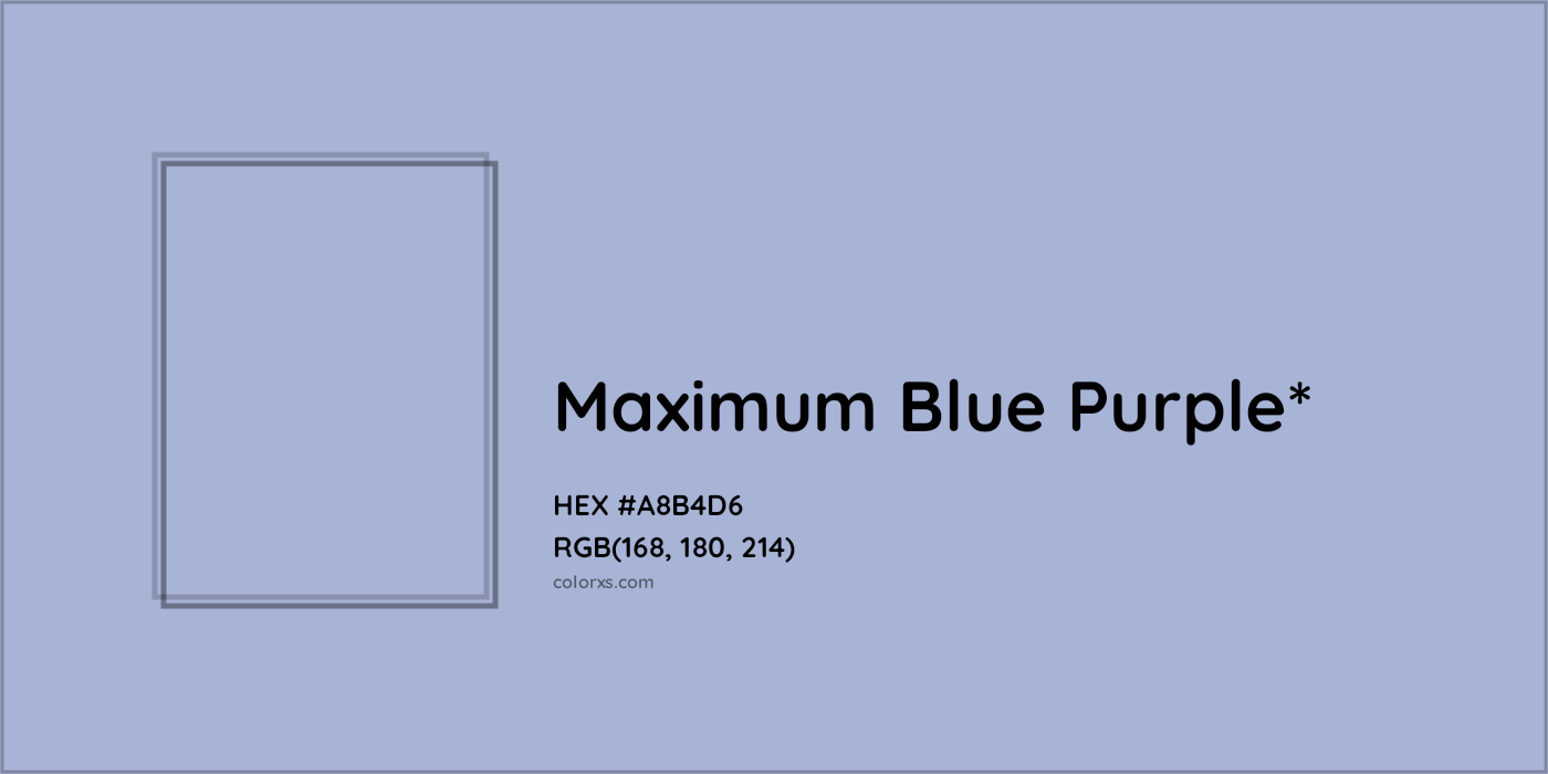 HEX #A8B4D6 Color Name, Color Code, Palettes, Similar Paints, Images