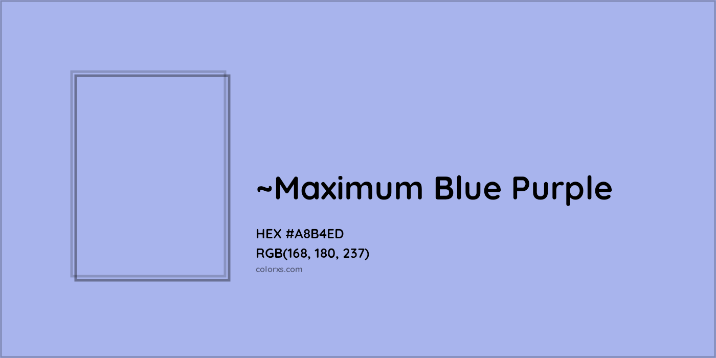 HEX #A8B4ED Color Name, Color Code, Palettes, Similar Paints, Images