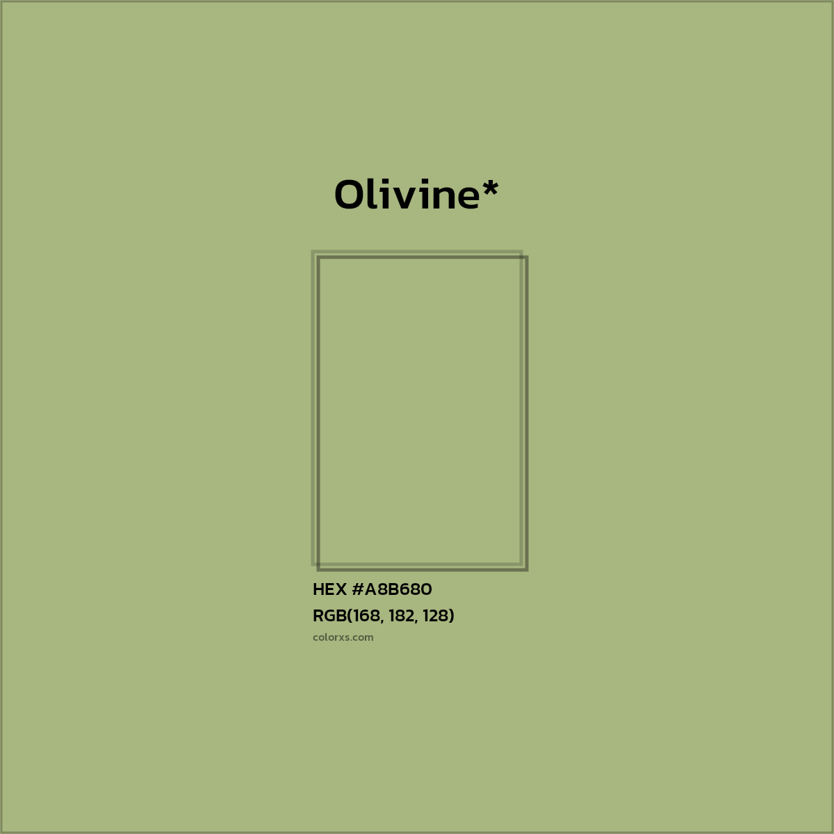 HEX #A8B680 Color Name, Color Code, Palettes, Similar Paints, Images