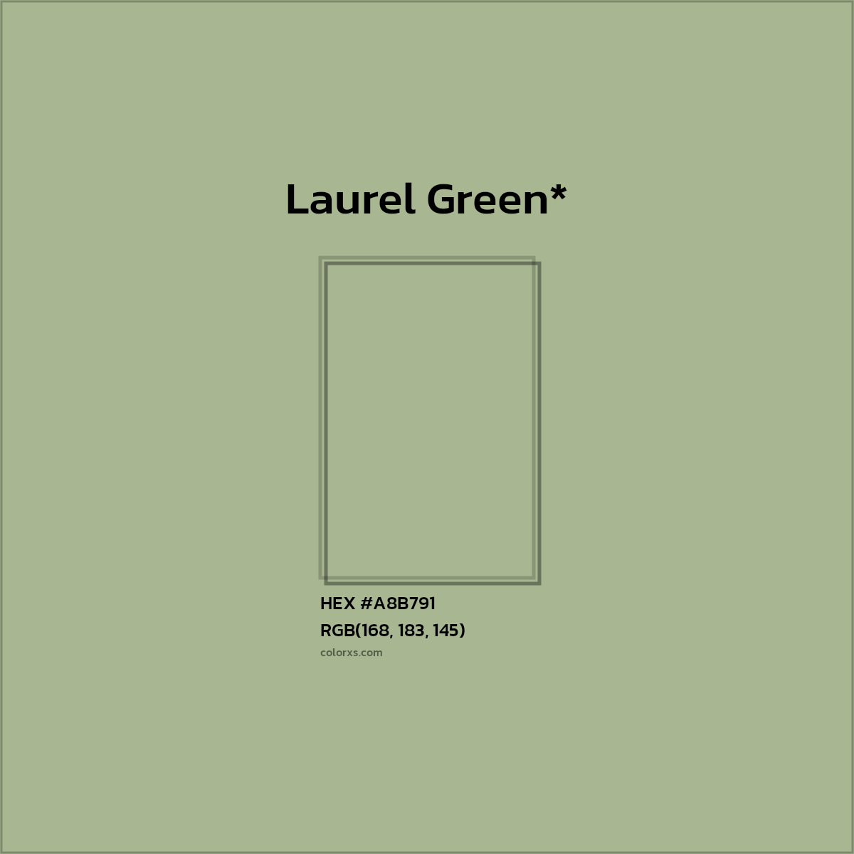 HEX #A8B791 Color Name, Color Code, Palettes, Similar Paints, Images