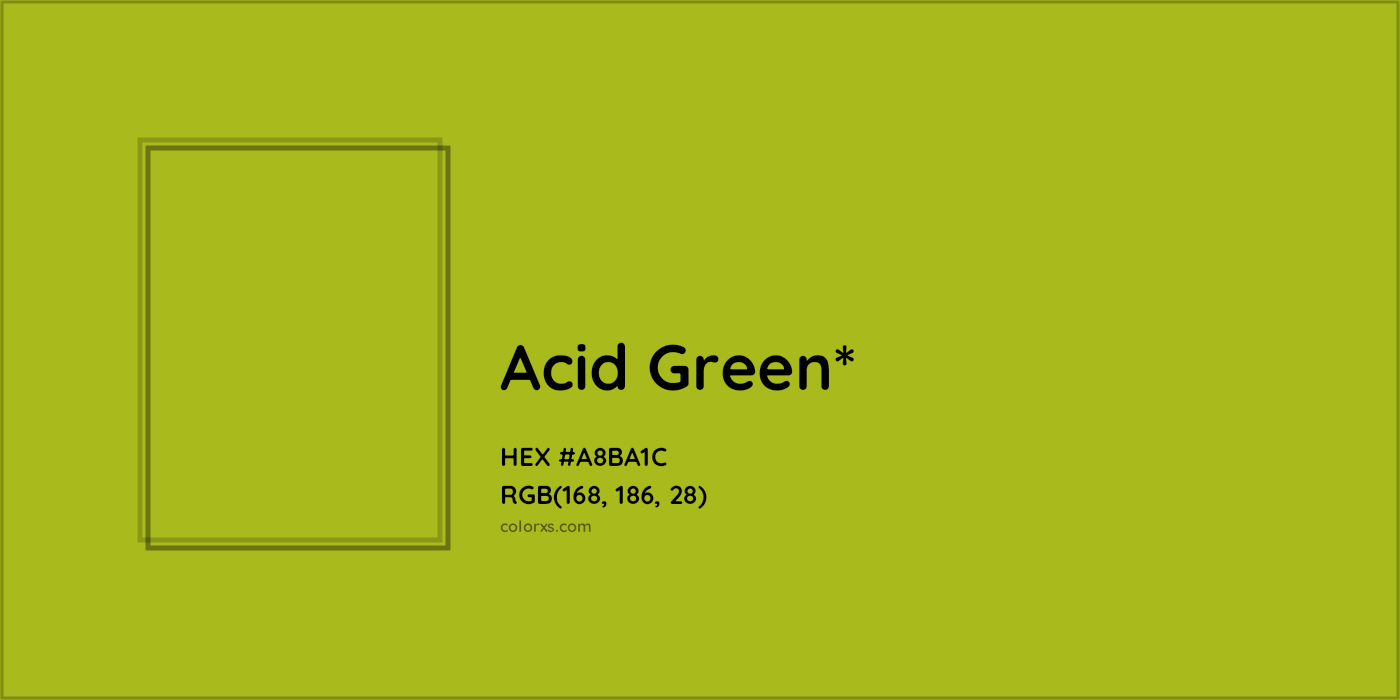 HEX #A8BA1C Color Name, Color Code, Palettes, Similar Paints, Images
