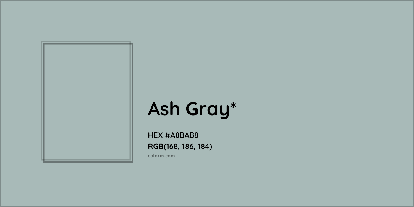 HEX #A8BAB8 Color Name, Color Code, Palettes, Similar Paints, Images