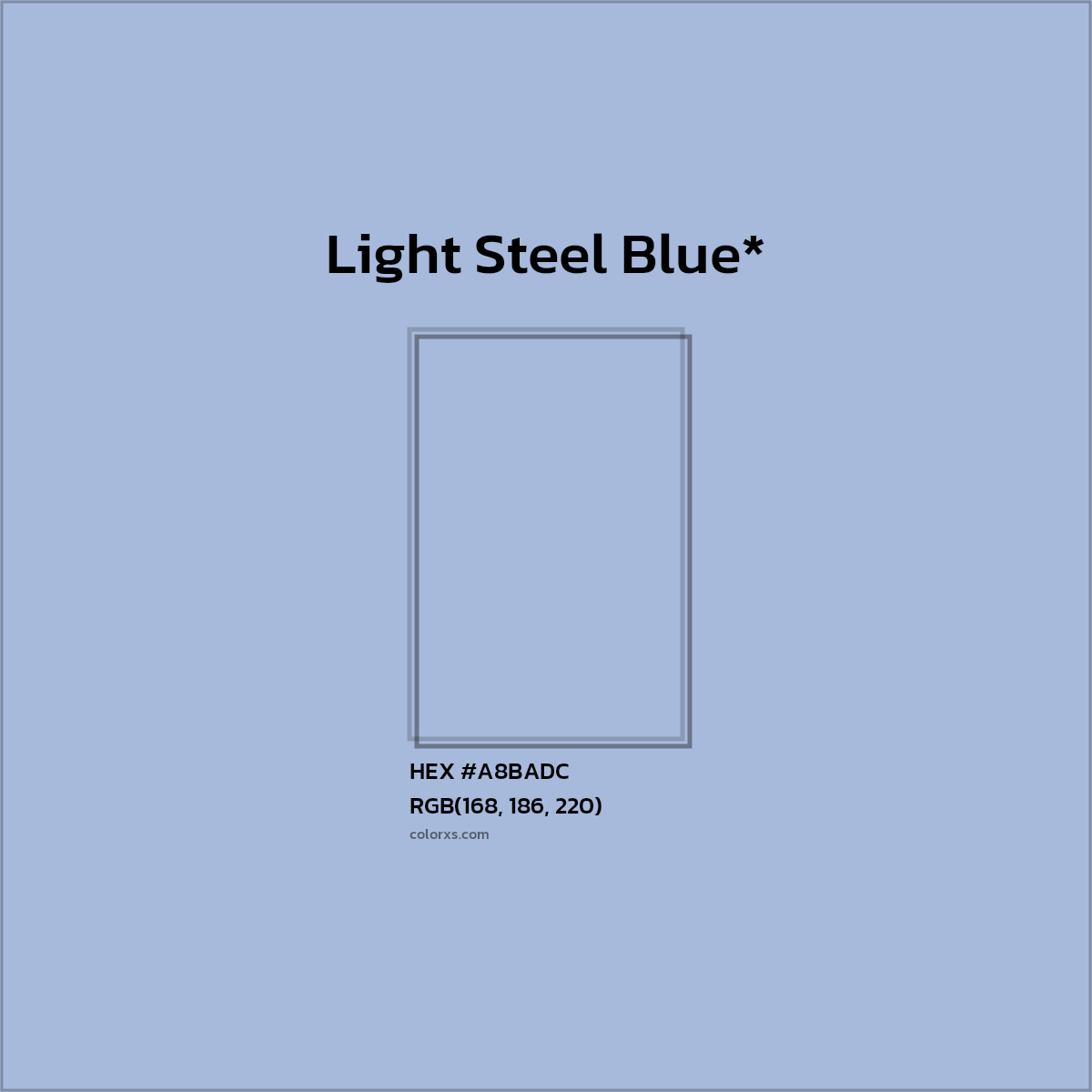 HEX #A8BADC Color Name, Color Code, Palettes, Similar Paints, Images