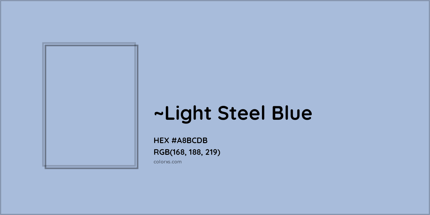HEX #A8BCDB Color Name, Color Code, Palettes, Similar Paints, Images