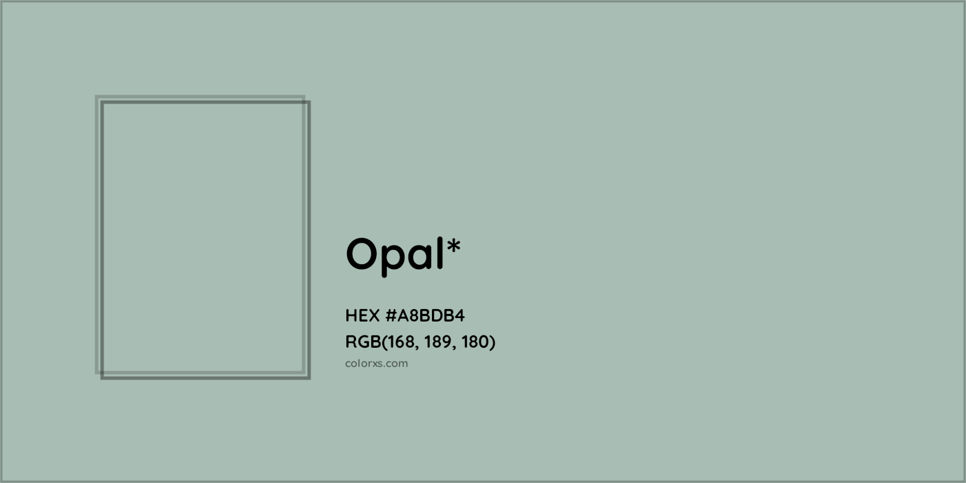 HEX #A8BDB4 Color Name, Color Code, Palettes, Similar Paints, Images
