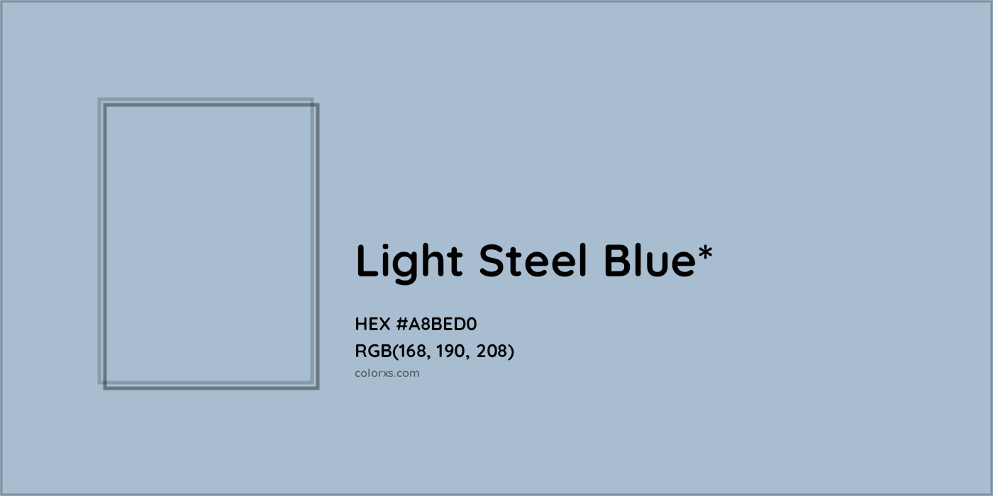 HEX #A8BED0 Color Name, Color Code, Palettes, Similar Paints, Images