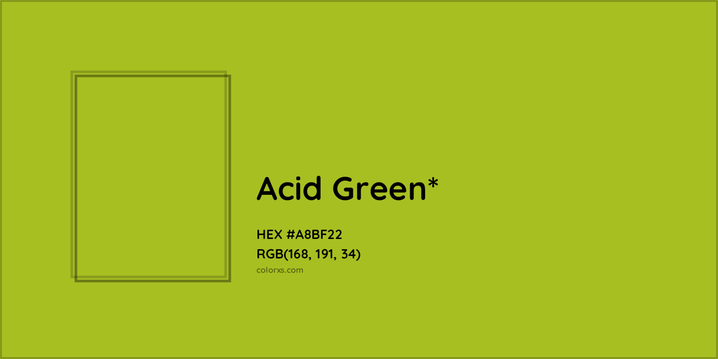 HEX #A8BF22 Color Name, Color Code, Palettes, Similar Paints, Images