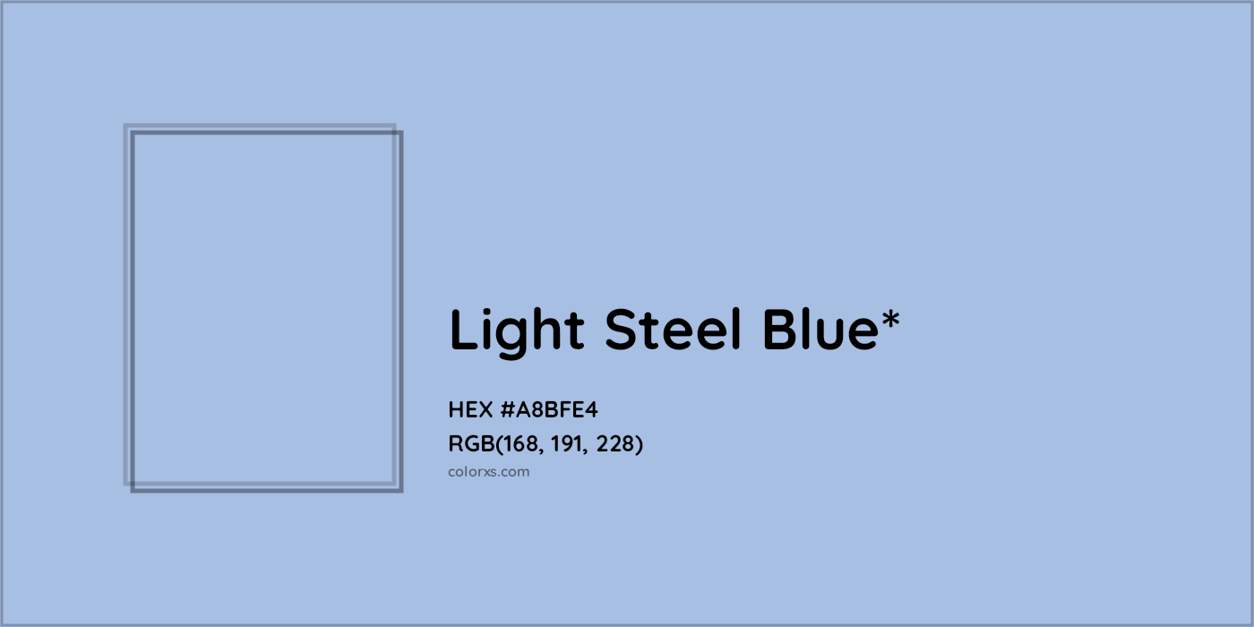 HEX #A8BFE4 Color Name, Color Code, Palettes, Similar Paints, Images