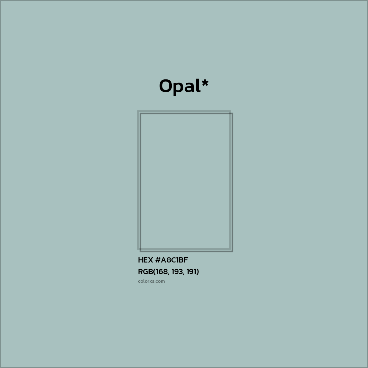 HEX #A8C1BF Color Name, Color Code, Palettes, Similar Paints, Images