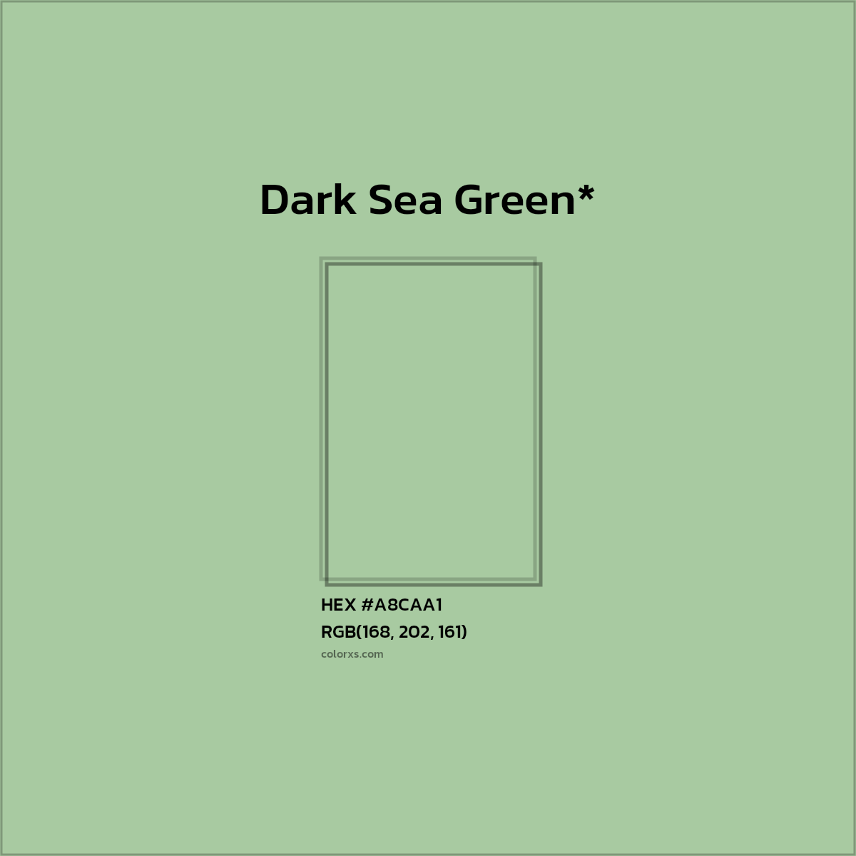 HEX #A8CAA1 Color Name, Color Code, Palettes, Similar Paints, Images