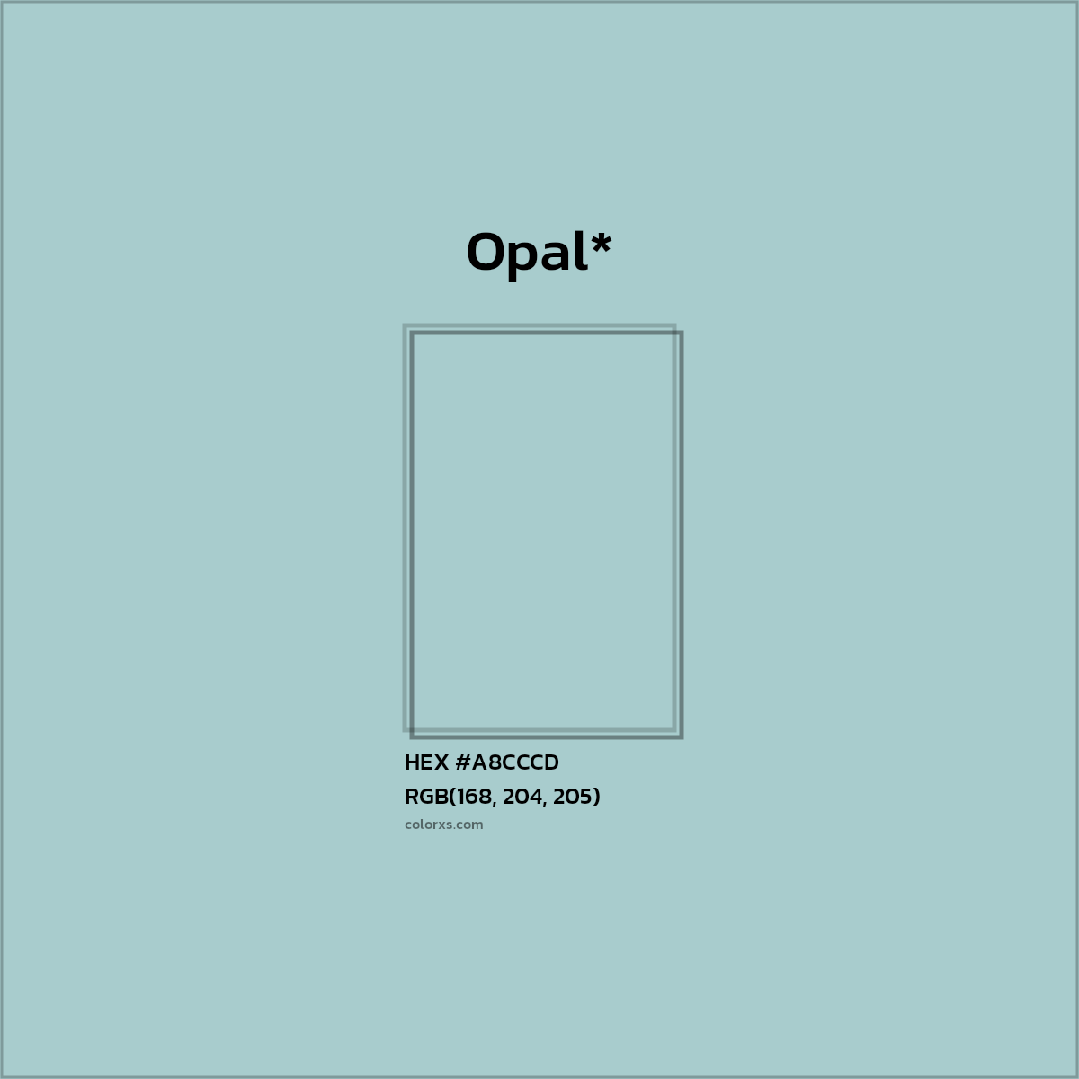 HEX #A8CCCD Color Name, Color Code, Palettes, Similar Paints, Images