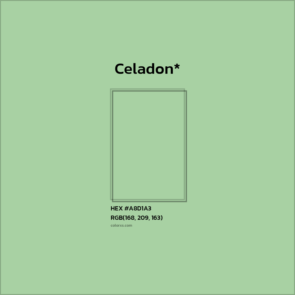 HEX #A8D1A3 Color Name, Color Code, Palettes, Similar Paints, Images