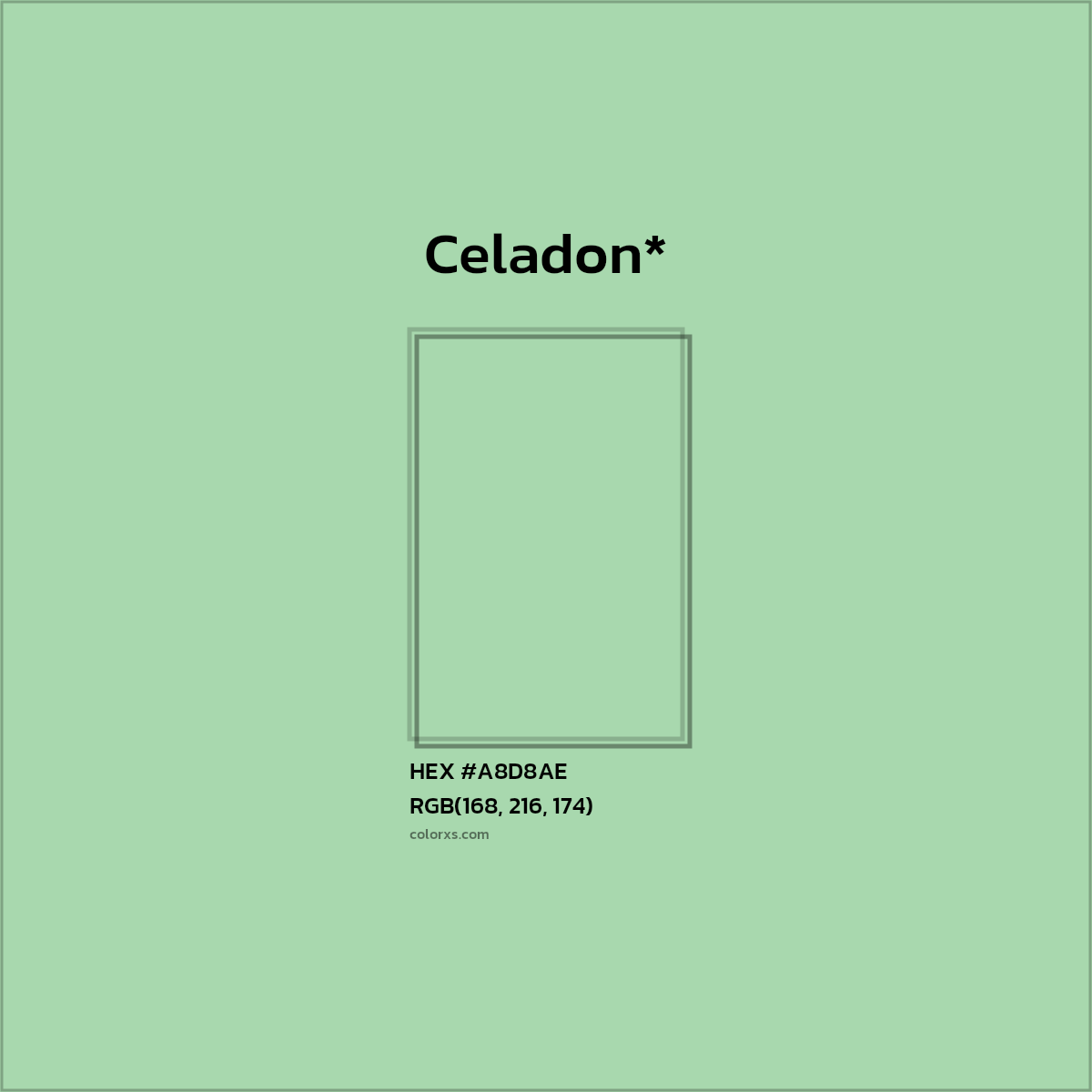 HEX #A8D8AE Color Name, Color Code, Palettes, Similar Paints, Images