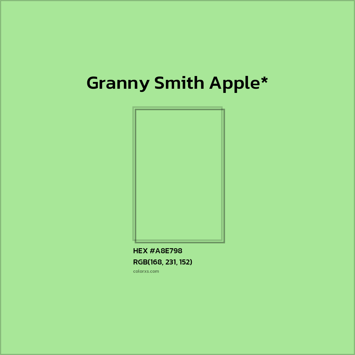 HEX #A8E798 Color Name, Color Code, Palettes, Similar Paints, Images