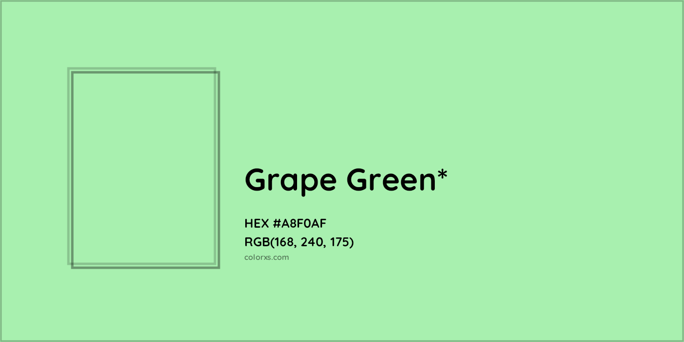 HEX #A8F0AF Color Name, Color Code, Palettes, Similar Paints, Images