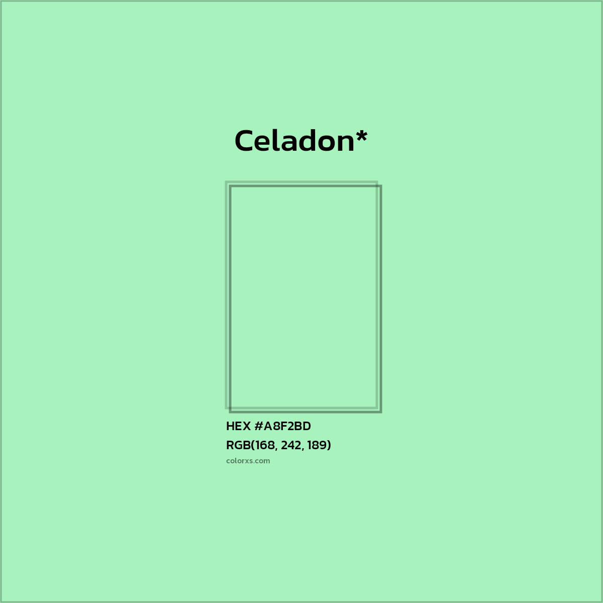 HEX #A8F2BD Color Name, Color Code, Palettes, Similar Paints, Images