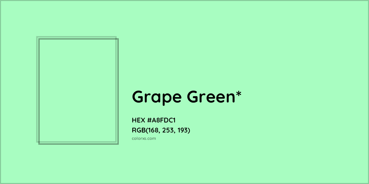 HEX #A8FDC1 Color Name, Color Code, Palettes, Similar Paints, Images