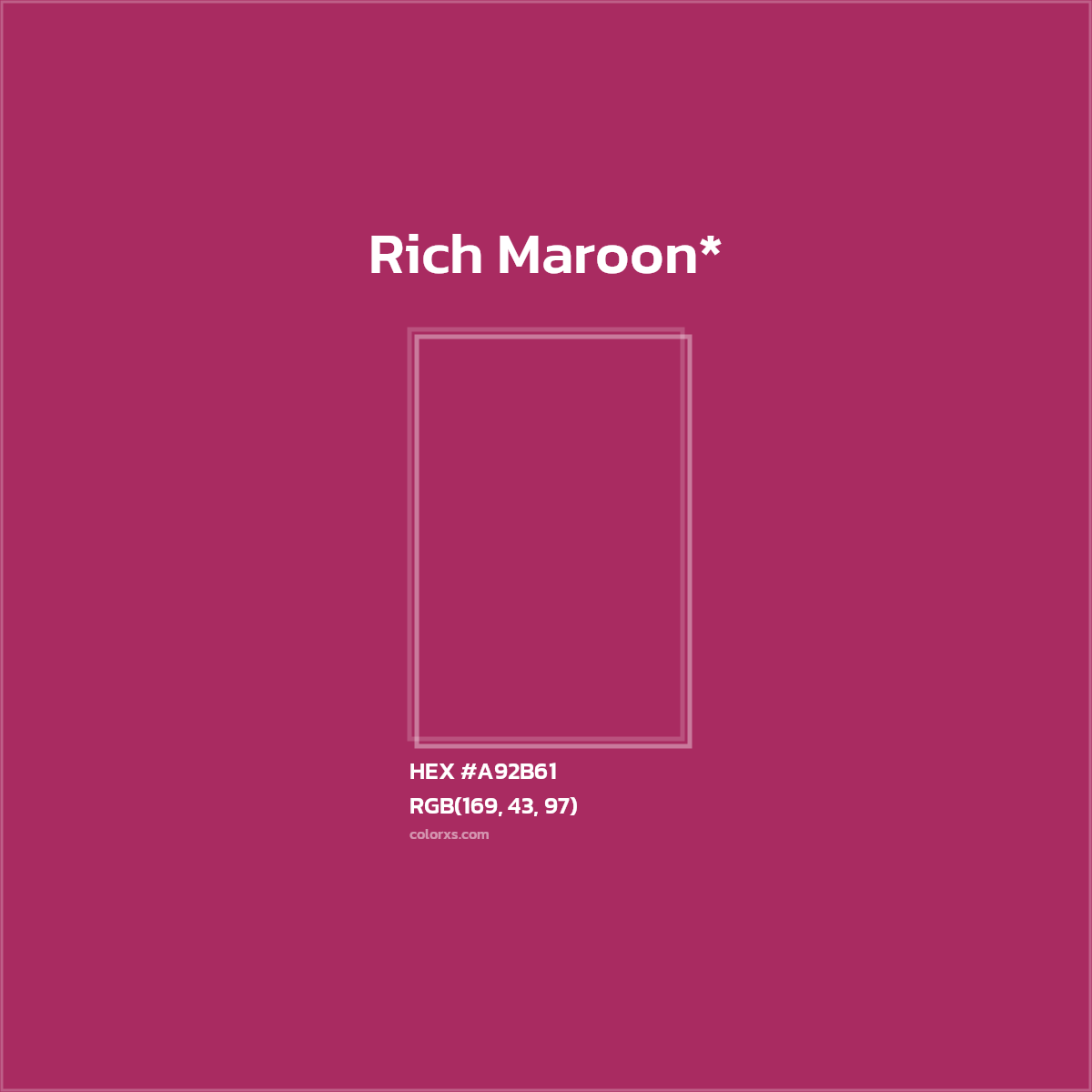 HEX #A92B61 Color Name, Color Code, Palettes, Similar Paints, Images