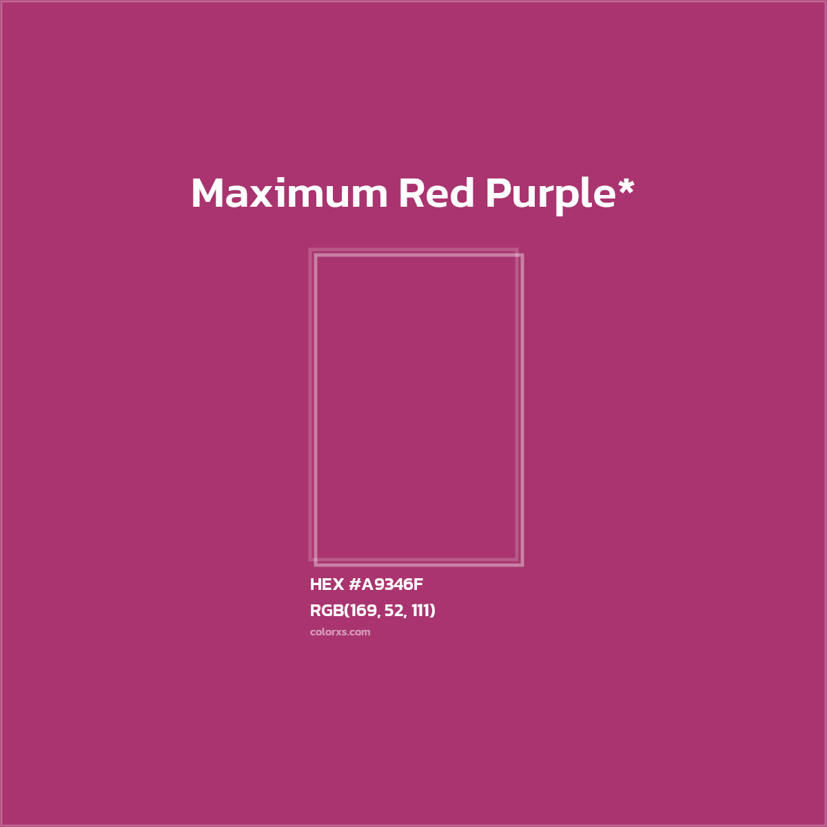 HEX #A9346F Color Name, Color Code, Palettes, Similar Paints, Images
