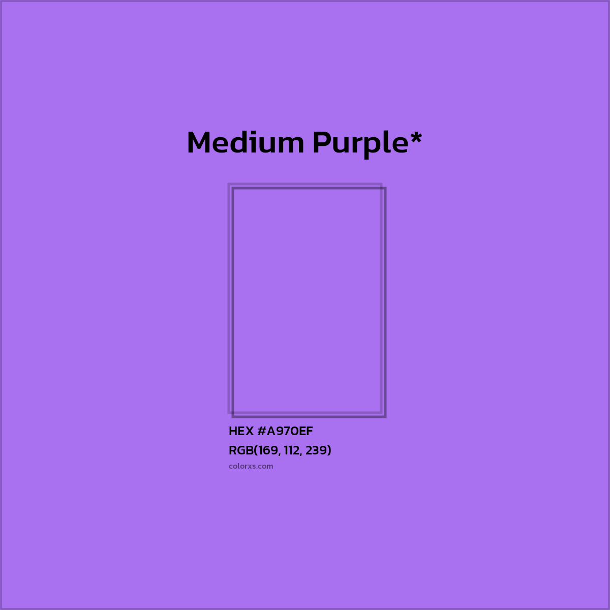 HEX #A970EF Color Name, Color Code, Palettes, Similar Paints, Images