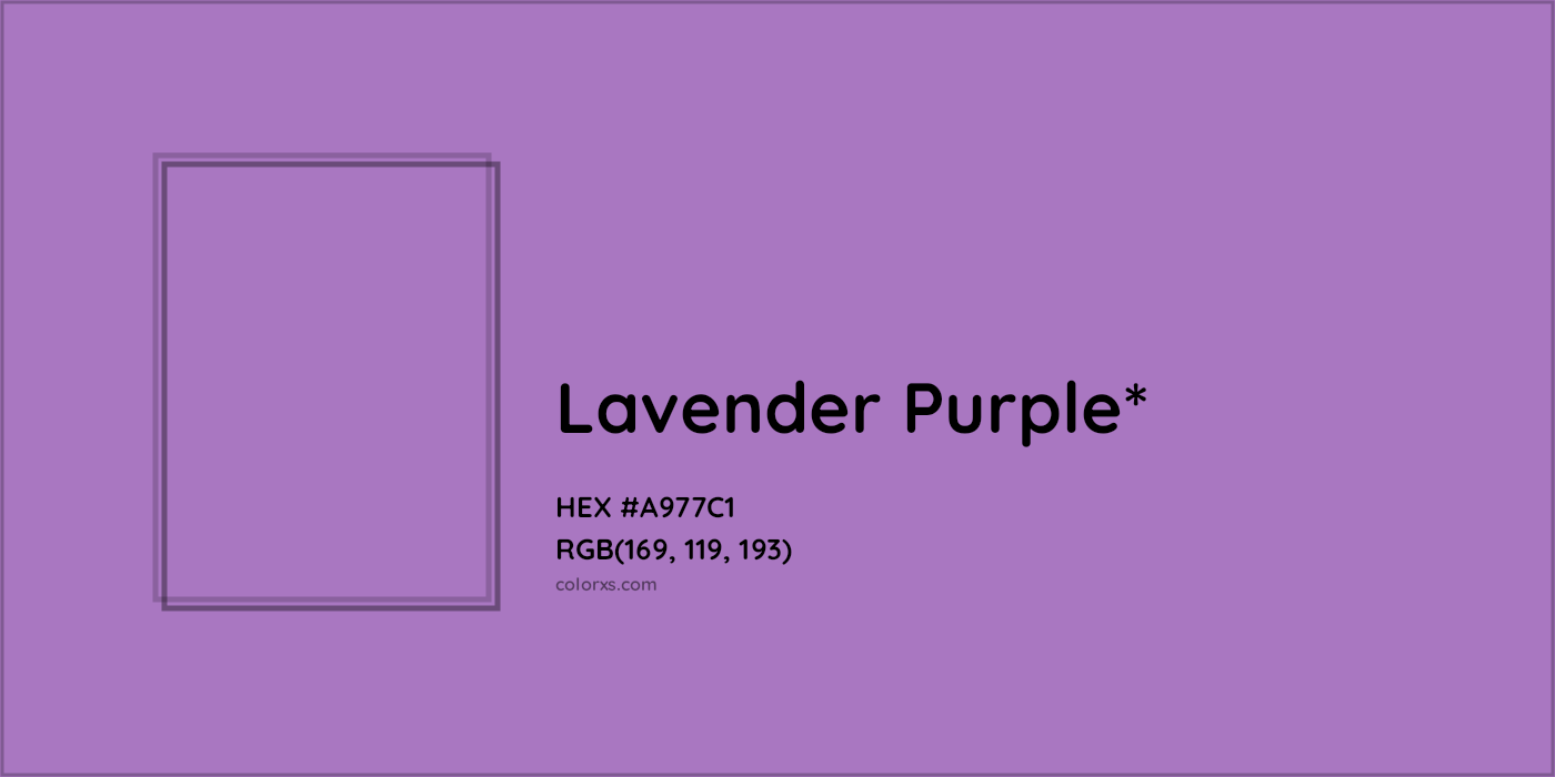 HEX #A977C1 Color Name, Color Code, Palettes, Similar Paints, Images