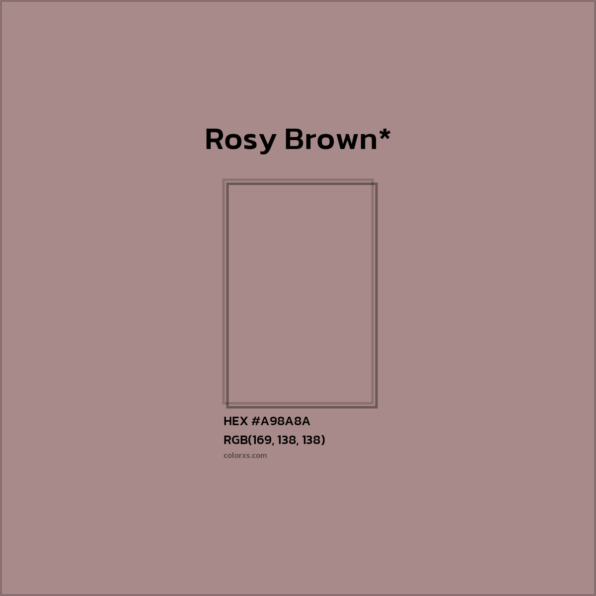 HEX #A98A8A Color Name, Color Code, Palettes, Similar Paints, Images