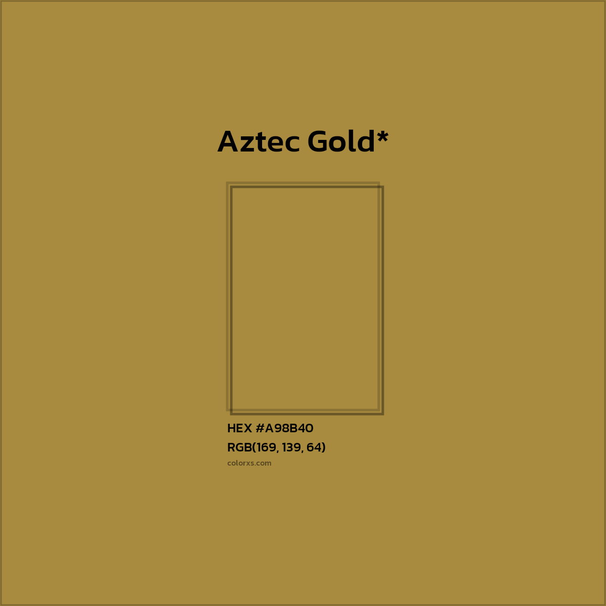 HEX #A98B40 Color Name, Color Code, Palettes, Similar Paints, Images