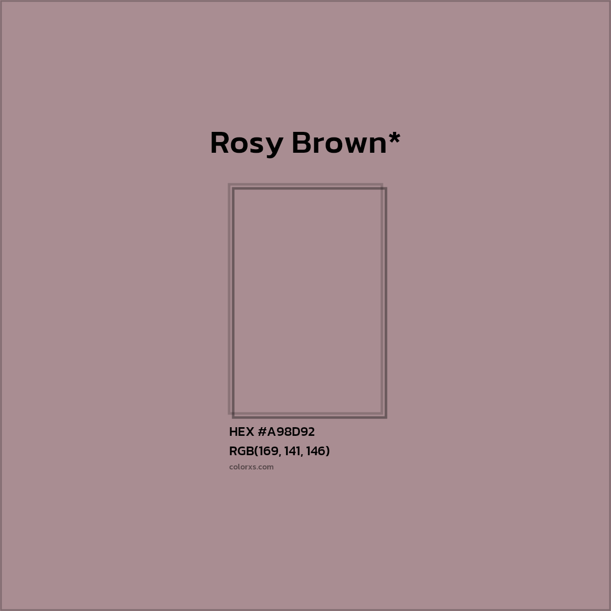 HEX #A98D92 Color Name, Color Code, Palettes, Similar Paints, Images