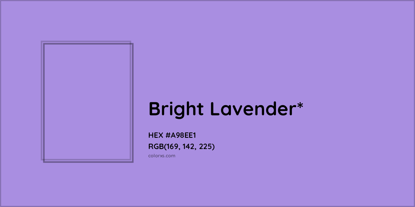 HEX #A98EE1 Color Name, Color Code, Palettes, Similar Paints, Images