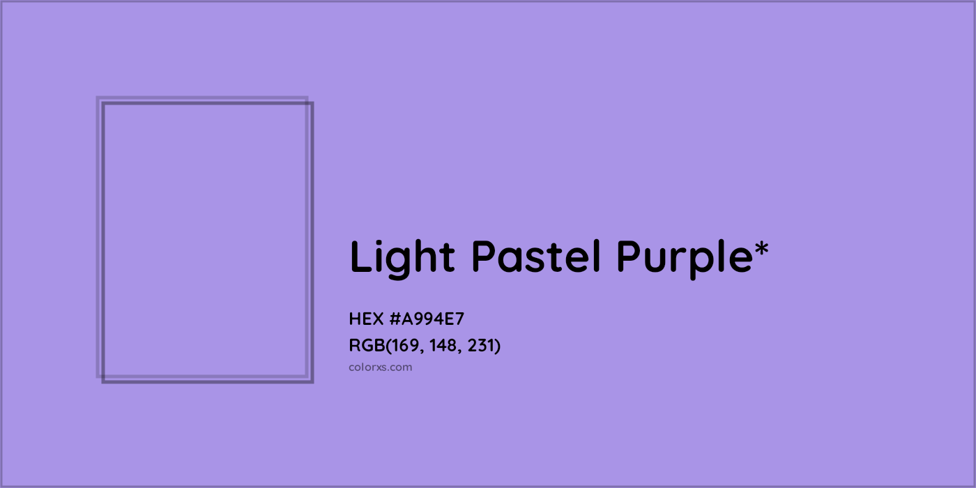 HEX #A994E7 Color Name, Color Code, Palettes, Similar Paints, Images