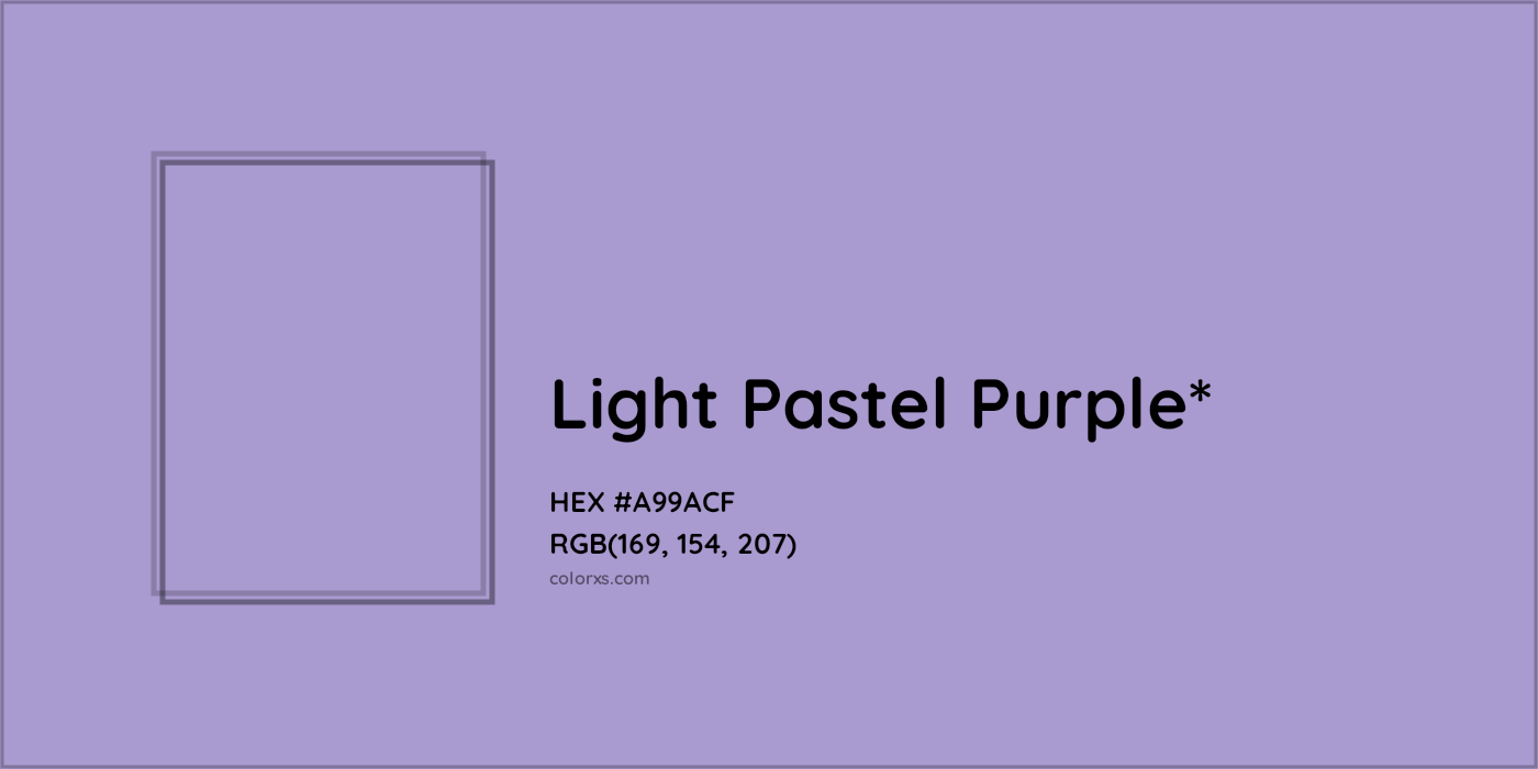 HEX #A99ACF Color Name, Color Code, Palettes, Similar Paints, Images