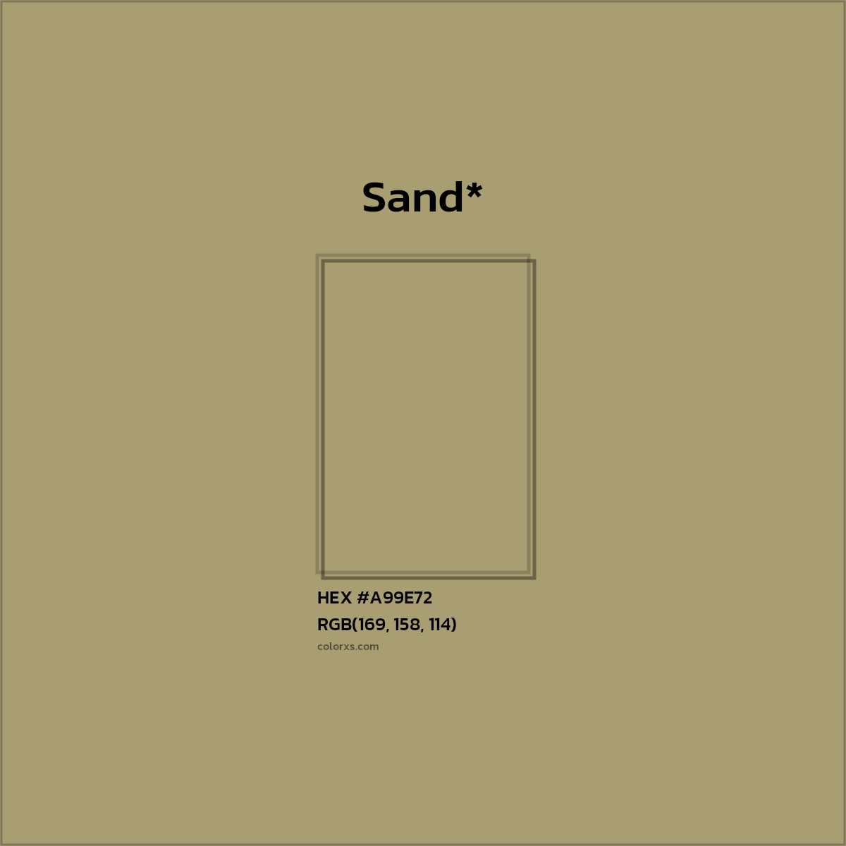 HEX #A99E72 Color Name, Color Code, Palettes, Similar Paints, Images