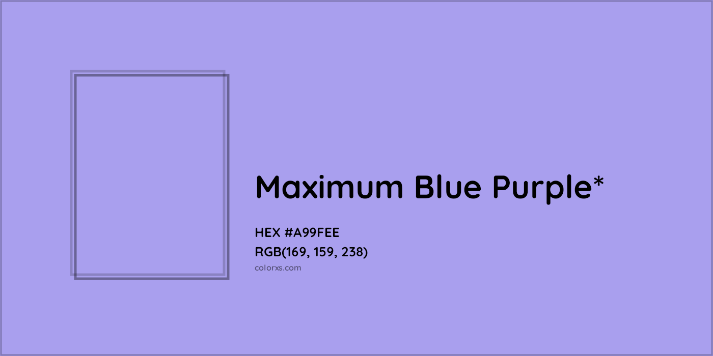 HEX #A99FEE Color Name, Color Code, Palettes, Similar Paints, Images