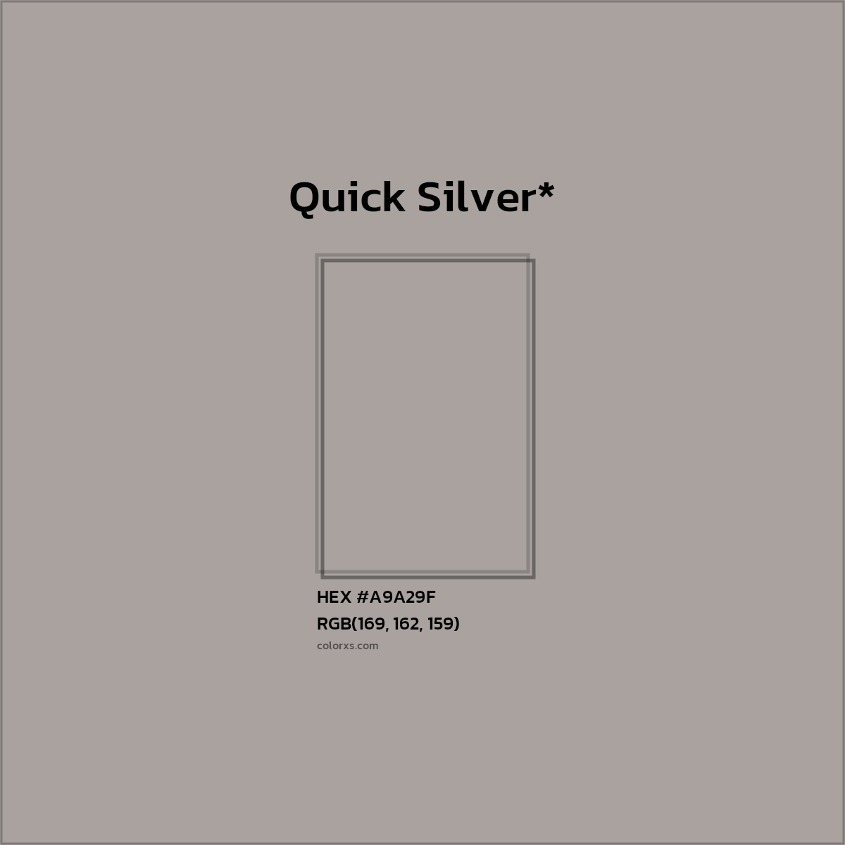 HEX #A9A29F Color Name, Color Code, Palettes, Similar Paints, Images