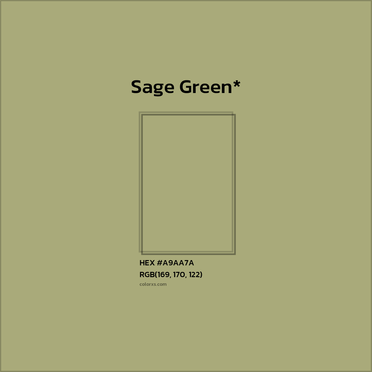 HEX #A9AA7A Color Name, Color Code, Palettes, Similar Paints, Images