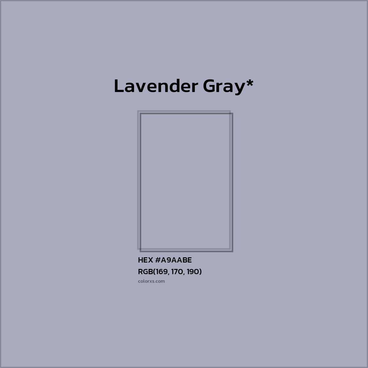 HEX #A9AABE Color Name, Color Code, Palettes, Similar Paints, Images