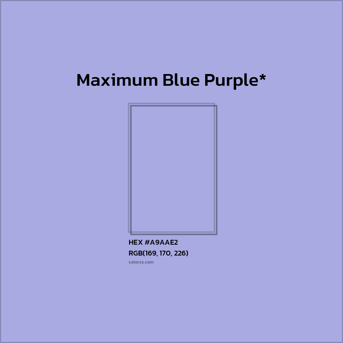 HEX #A9AAE2 Color Name, Color Code, Palettes, Similar Paints, Images