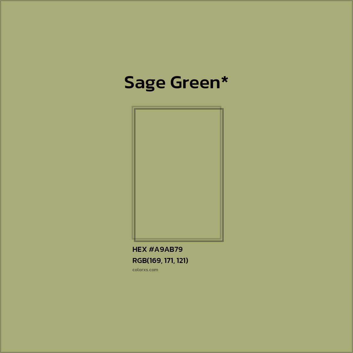 HEX #A9AB79 Color Name, Color Code, Palettes, Similar Paints, Images