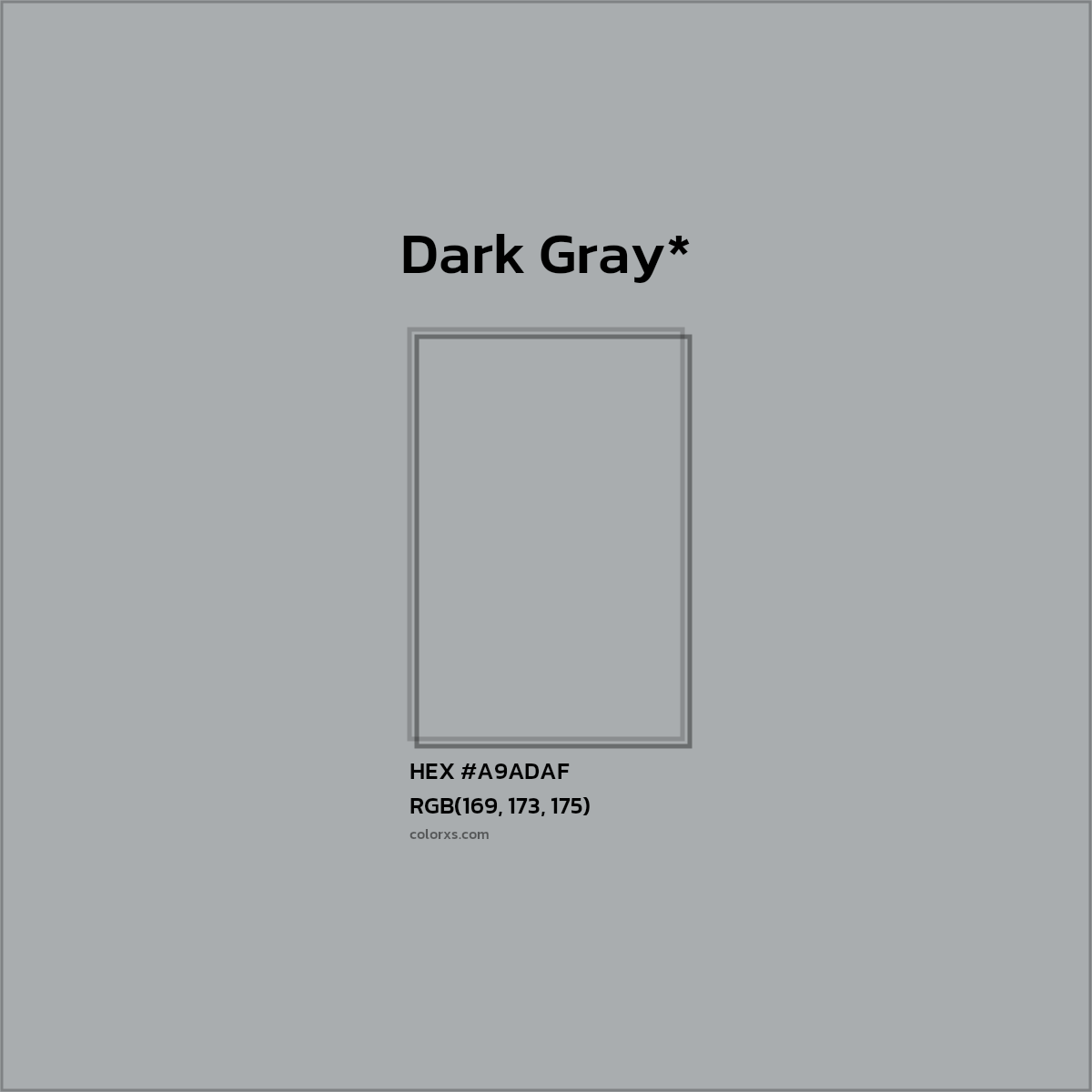 HEX #A9ADAF Color Name, Color Code, Palettes, Similar Paints, Images